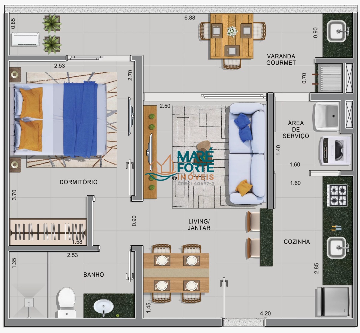 Apartamento, 1 quarto, 44 m² - Foto 6