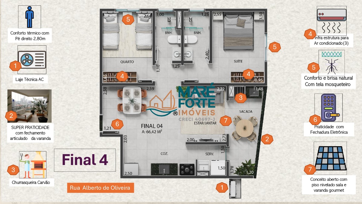 Apartamento, 2 quartos, 66 m² - Foto 6
