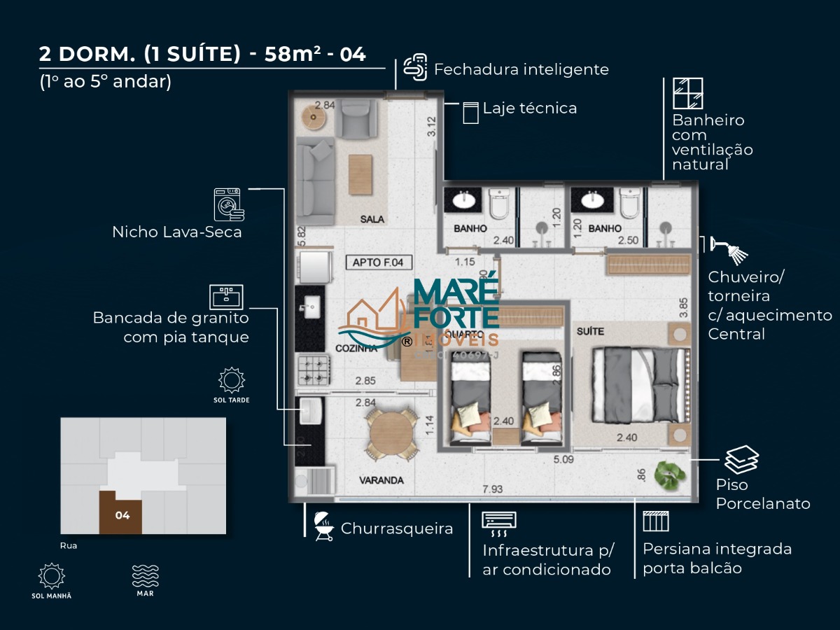 Apartamento, 2 quartos, 58 m² - Foto 19
