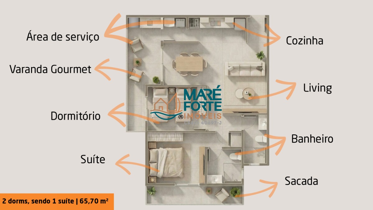 Apartamento, 2 quartos, 65 m² - Foto 4