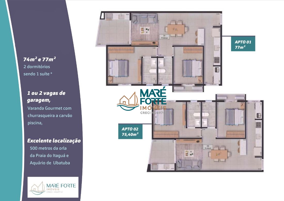Apartamento, 2 quartos, 74 m² - Foto 3