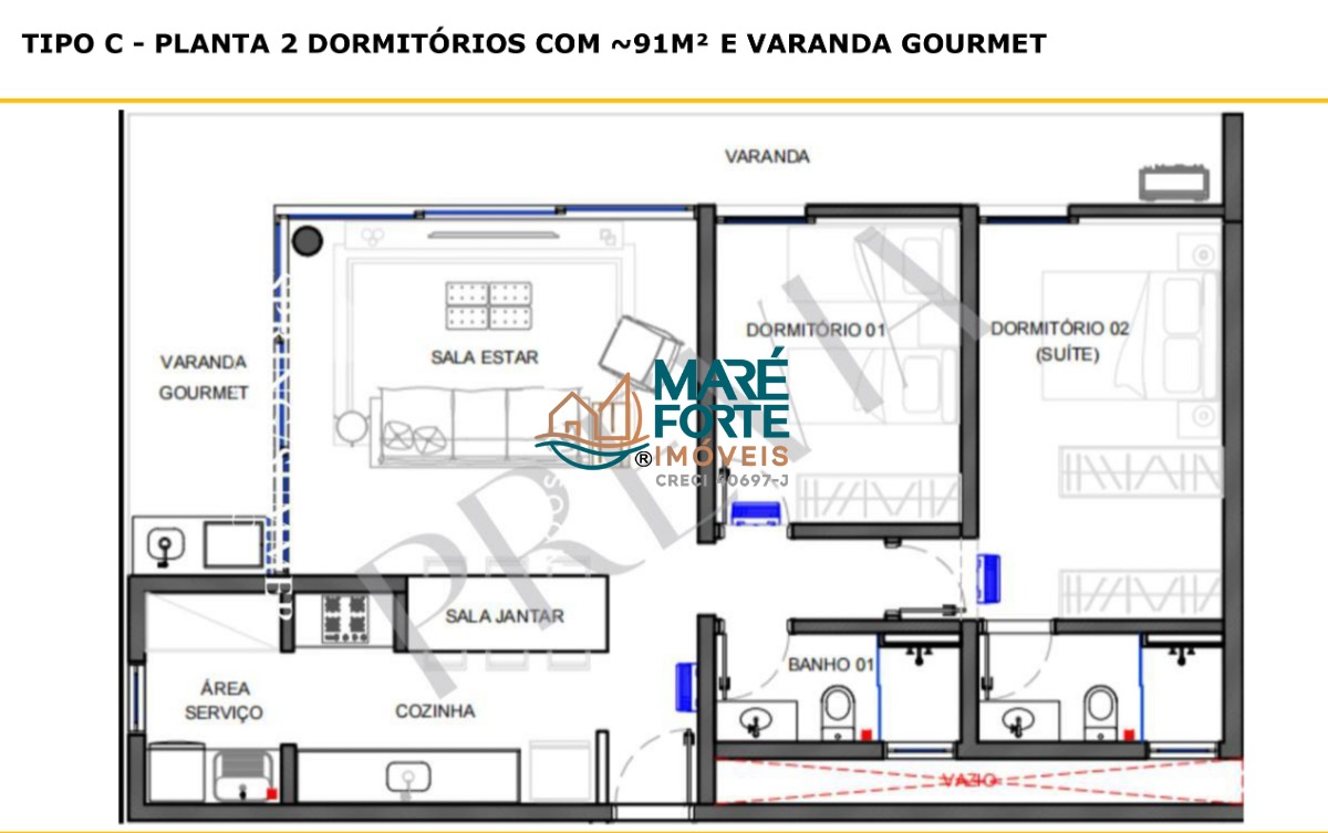 Apartamento, 2 quartos, 91 m² - Foto 6