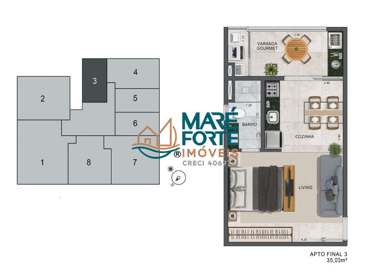 Apartamento, 1 quarto, 50 m² - Foto 12